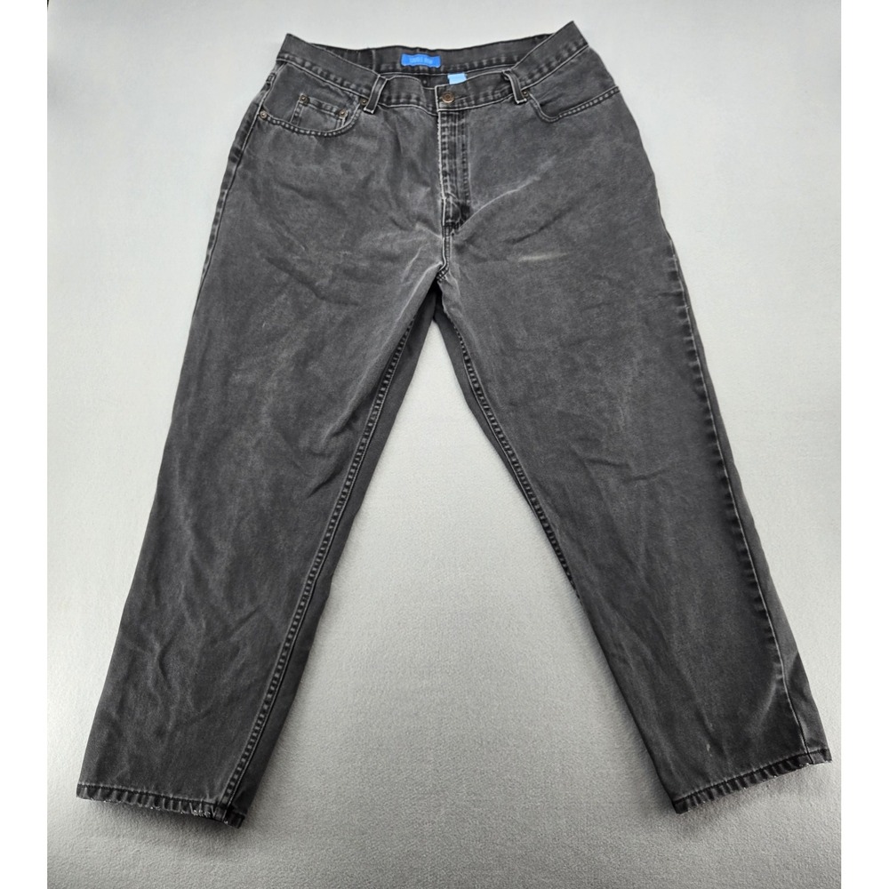 Savile Row Vintage Black High Rise Straight Leg Jeans 38x30‎ (Measures 37x28.5)